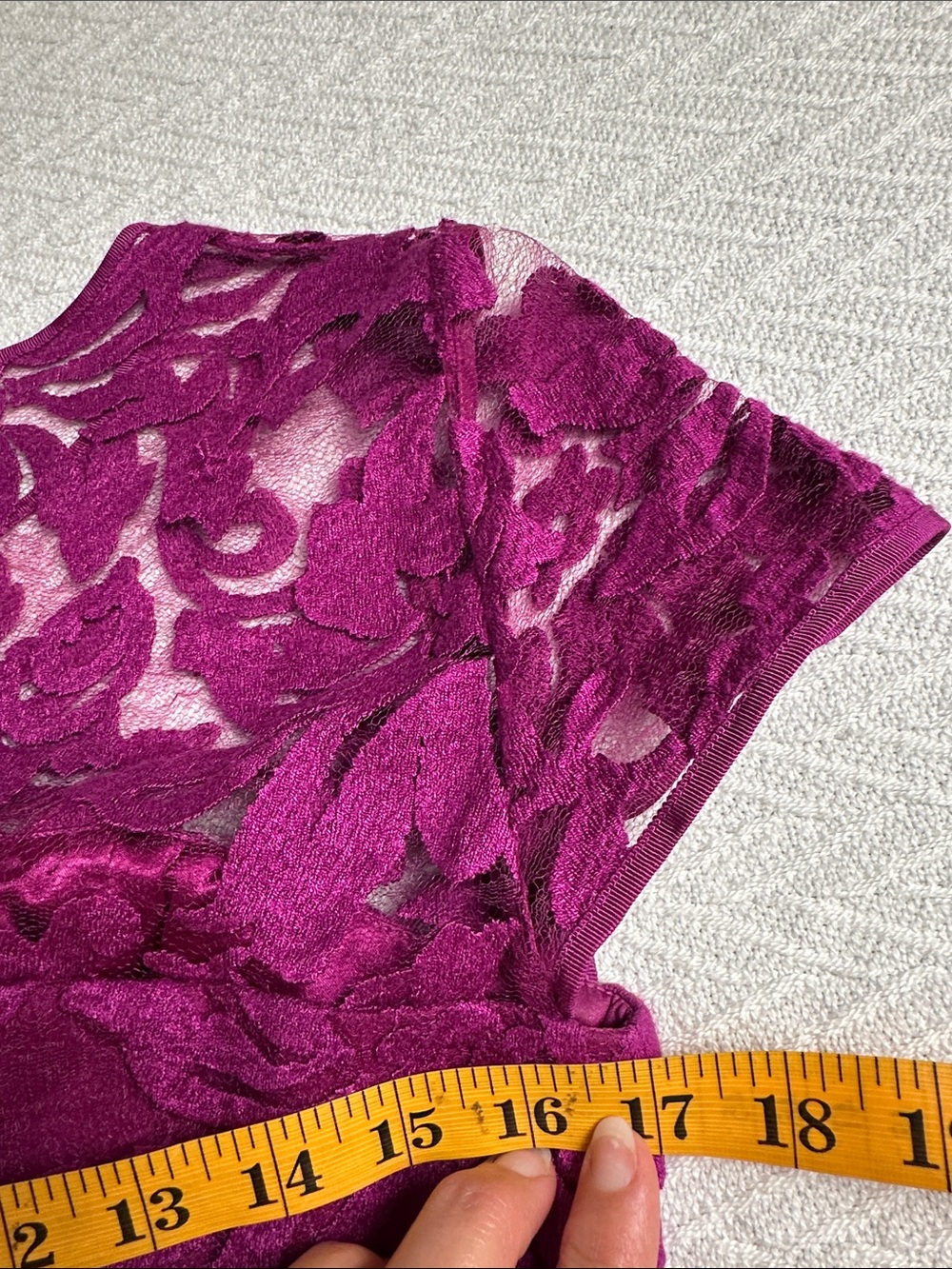 Ted Baker Fuchsia Lace Fit-and-Flare Mini Dress Formal wedding guest designer - Picture 14 of 16